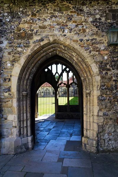 Architectonische Details Van Chichester Kathedraal Kathedraal Kerk Van Heilige Drievuldigheid — Stockfoto