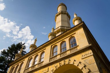 Lednice Minare romantik gözcü Kulesi Lednice Valtice alanında, Çek Cumhuriyeti