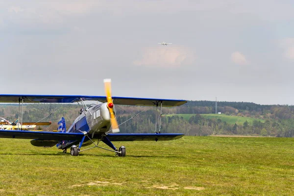 Plasy República Checa Abril Biplane Bucker 131 Jungmann Produzido Sob — Fotografia de Stock