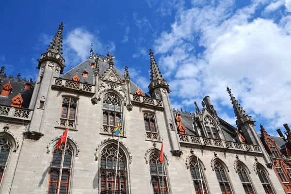 Provinciaal Hof Provinsen Domstolen Marknadsföra Förlägger Brygge Belgien — Stockfoto