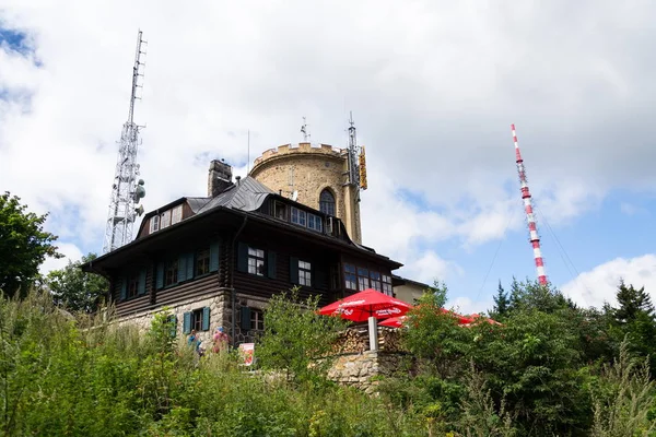 Kajov República Checa Agosto Gente Torre Observación Piedra Checa Más — Foto de Stock