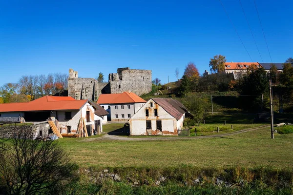 Borotin Castle Ruínas Dia Ensolarado Outono Região Boêmia Sul República — Fotografia de Stock