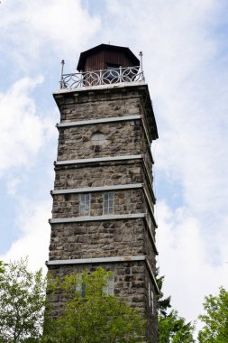 Pajndl gözcü kulesinde Tisovsky Dağı, Neuhausen Hory, Çek Cumhuriyeti