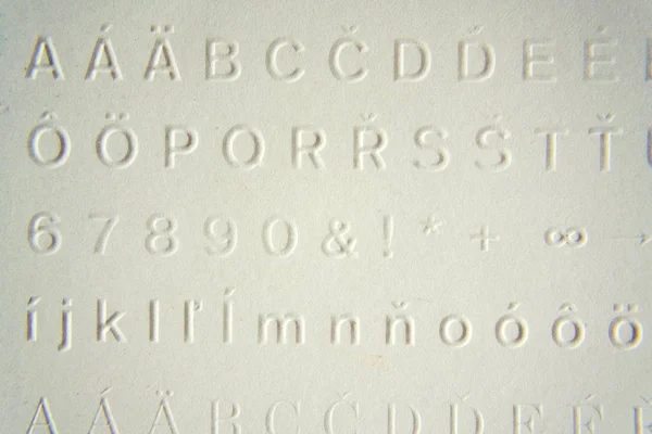 Sistem Yazma Braille Daha Önce Kullanılan Kör Insanlar Için Mektup — Stok fotoğraf