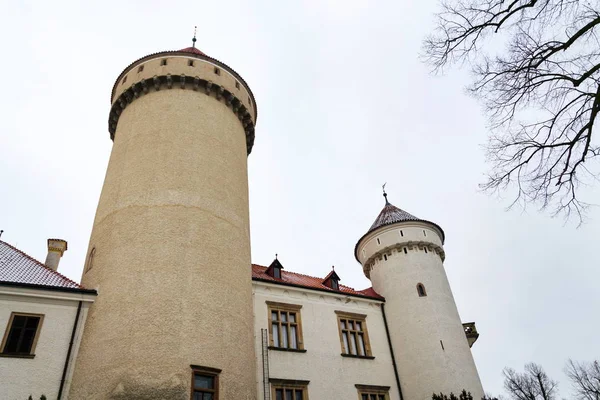 Konopiste Castle Exterior City Benesov Winter Day Bohemia Czech Republic — Stock Photo, Image