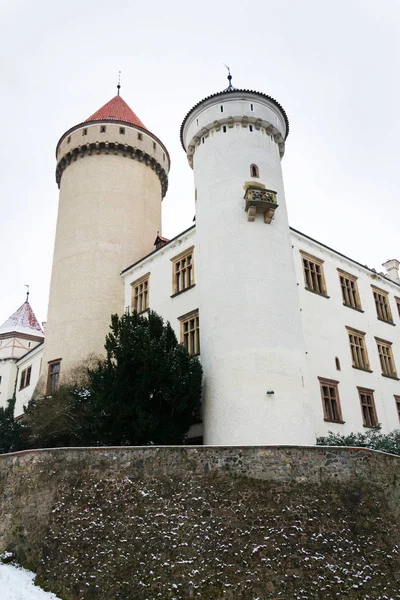 Castelo Konopiste Exterior Fora Cidade Benesov Dia Inverno Boêmia República — Fotografia de Stock