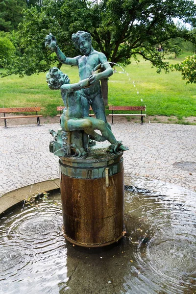 Fountain Little Frogs Petrin Hill Prague Czech Republic — Stock Photo, Image