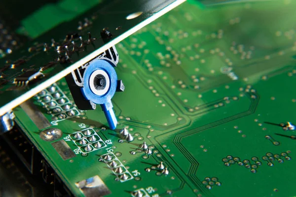 Placas Madre Computarizadas Verdes Detalle Del Circuito Inteligencia Artificial Futuro — Foto de Stock