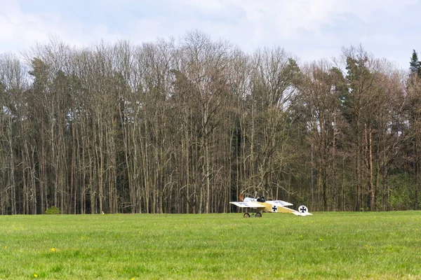 Plasy Czech Republic April 2017 Fokker Iii Eindecker Fighter Aircraft — Stock Photo, Image