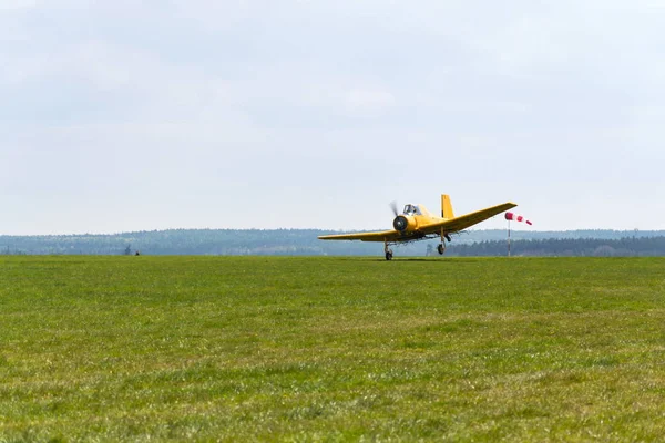 Plasy Czech Republic April Zlin Cmelak Czech Agricultural Airplane Used — Stock Photo, Image