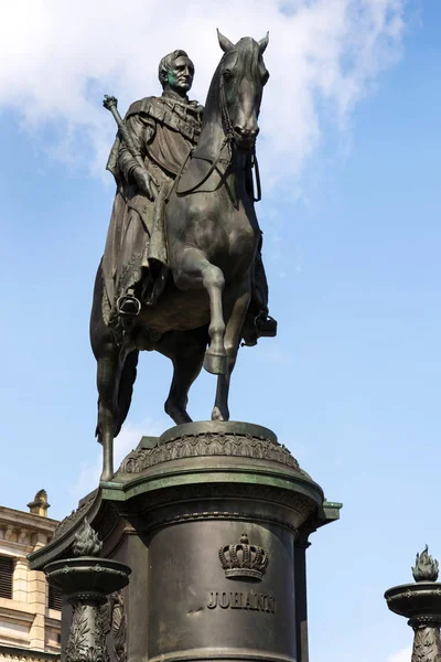 Statua Del Cavaliere Giovanni Sassonia Monumento Davanti Teatro Dell Opera — Foto Stock