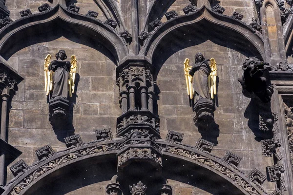 Powder Gate Tower Arkitektoniska Detaljer Royal Route Start Gamla Stan — Stockfoto