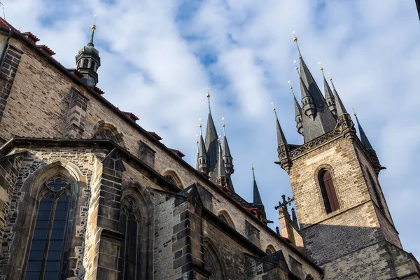 Iglesia Gótica Nuestra Señora Ante Tyn Plaza Ciudad Vieja Praga —  Fotos de Stock