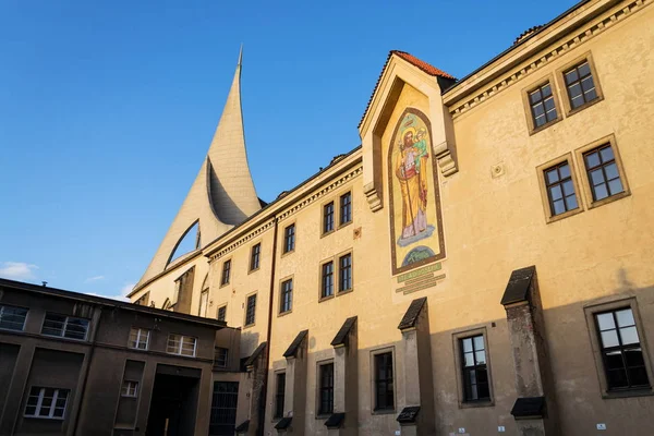 Mosaico San Giuseppe Con Iscrizione Latina Ite Joseph Che Significa — Foto Stock