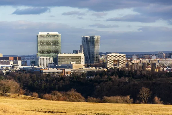 Panoramic View Pankrac District Prague Tallest Buildings Seen Devin Prague — Stock Photo, Image