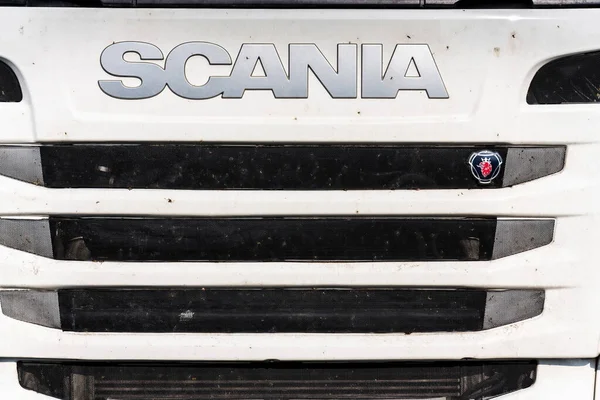 Praga República Checa Marzo 2018 Scania Parrilla Radiador Camiones Pesados —  Fotos de Stock