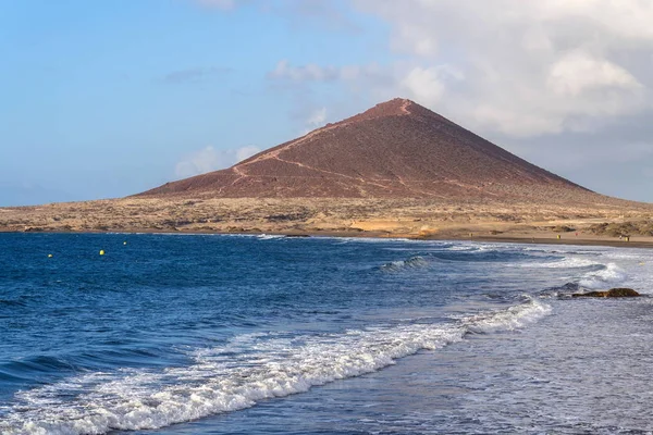 Montana Roja Hora Pobřeží Tenerife Blízkosti Medano Kanárské Ostrovy Španělsko — Stock fotografie