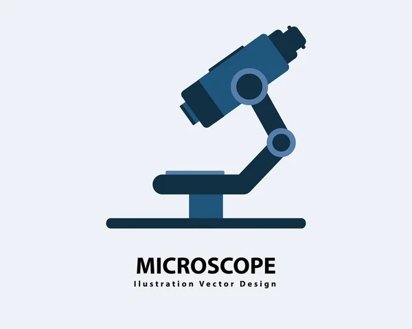 Desenho Ilustração Microscópio Vetorial Conceito Ciência Médica — Vetor de Stock