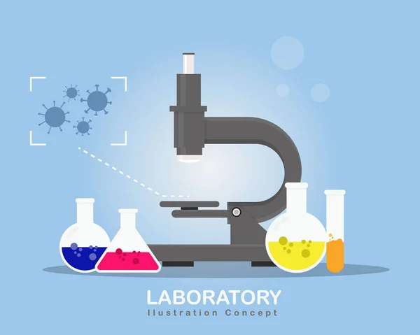 Concetto Laboratorio Biologia Della Progettazione Illustrazioni Scientifiche — Vettoriale Stock