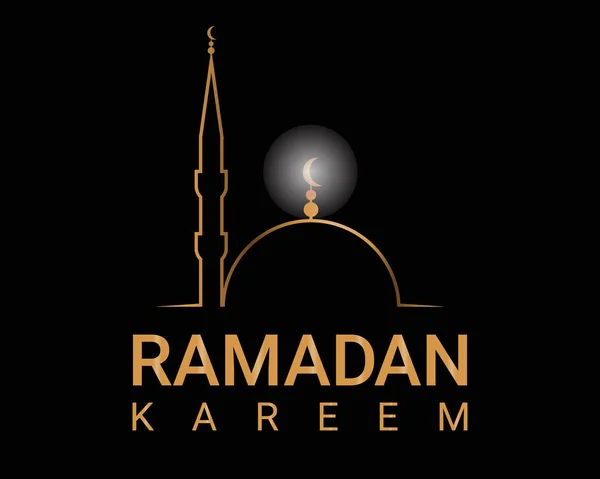 Símbolo Ramadán Oro — Vector de stock
