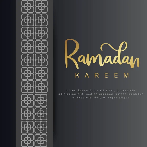 Ramadan Tema Lusso Sfondo Elegante Adatto Manifesti Banner Modelli Vendita — Vettoriale Stock