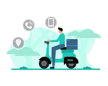 Hızlı iletimin düz vektör çizimi tasarımı