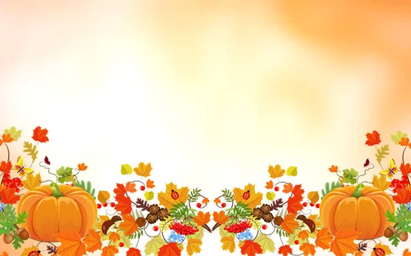 Thanksgiving Festival Takes Place Autumnal Months November December Wooden Table — Stock Photo, Image