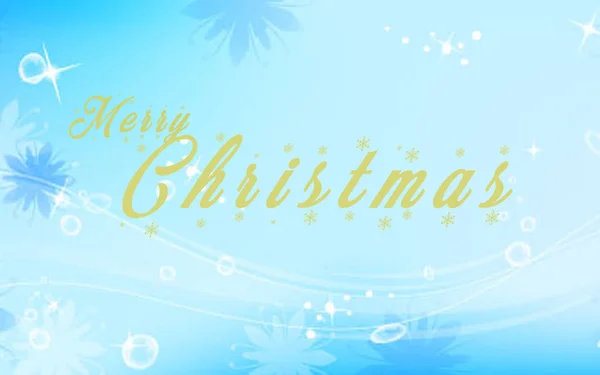 Háttérben Kék Kék Fehér Havas Textúra Arany Betűkkel Boldog Karácsonyt — Stock Fotó