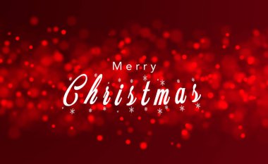 Aralık ayının kış aylarında, kırmızı Bokeh nesnelerinin kırmızı arkaplan dokusundaki çam çamı yeşili resmi ile kutlanır. Kartpostal için.