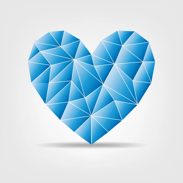 Driehoekige hart. Vectorillustratie — Stockvector