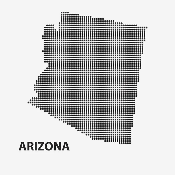 Пунктирна карта штату Арізона. Векторна ілюстрація. — стоковий вектор