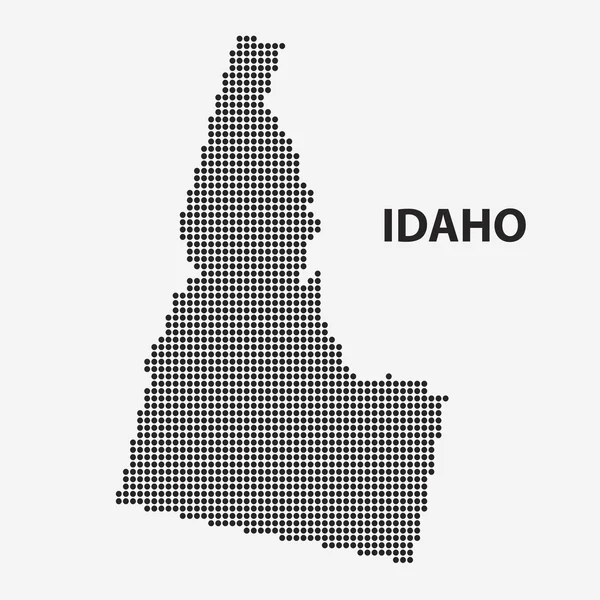 Точечная карта штата Айдахо. Векторная иллюстрация . — стоковый вектор