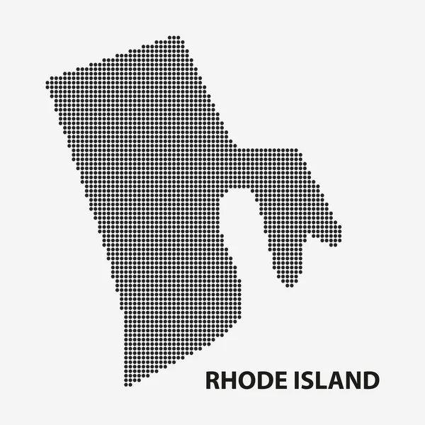 Prickade karta i staten Rhode Island. Vektorillustration. — Stock vektor