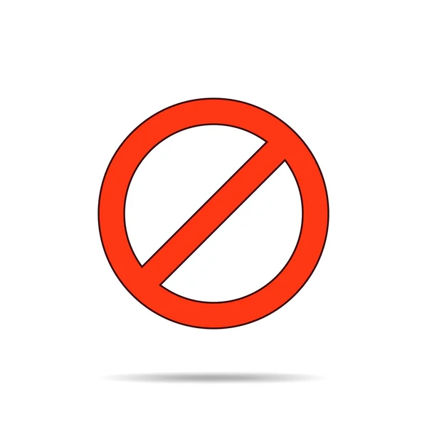 Not Allowed Sign. Vector. — Stock Vector
