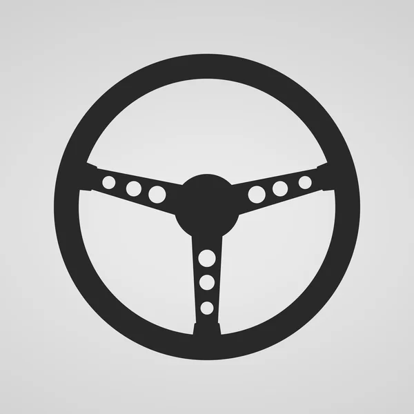 Steering wheel icon. Vector illustration. — Stock Vector