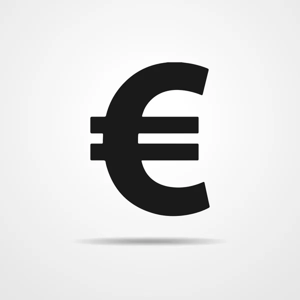 Svart euro-ikonen. Vektorillustration. — Stock vektor
