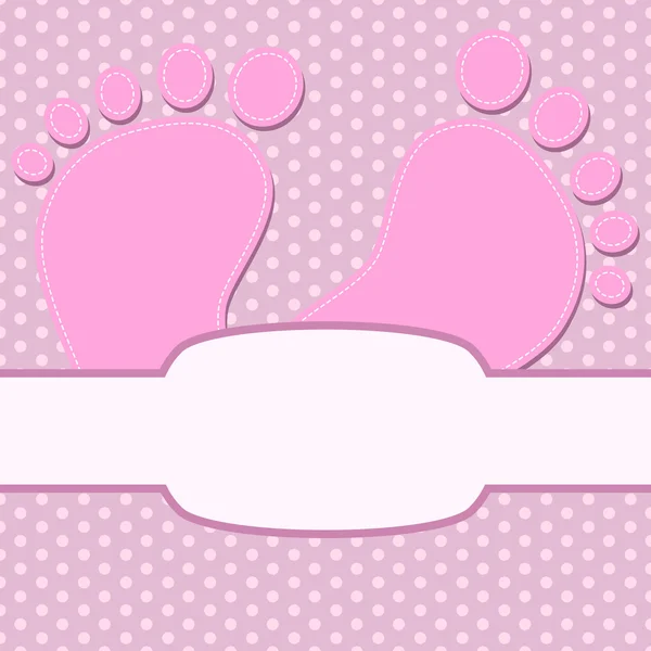 Cute background with children's footprints. Vector illustration. — Stock Vector