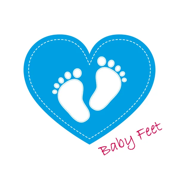 Baby footprints icon. Vector illustration. — Stock Vector