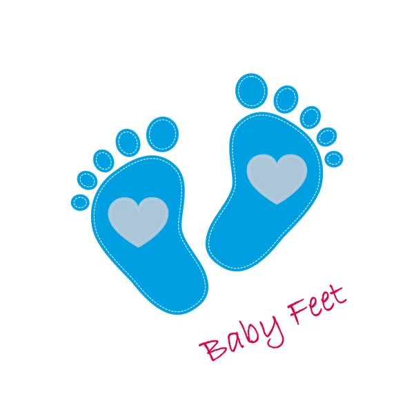 Fußabdrücke von Babys. Vektorillustration. — Stockvektor