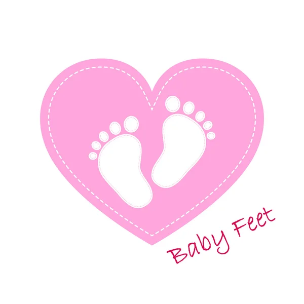 Baby footprints ikona. Ilustracja wektorowa. — Wektor stockowy