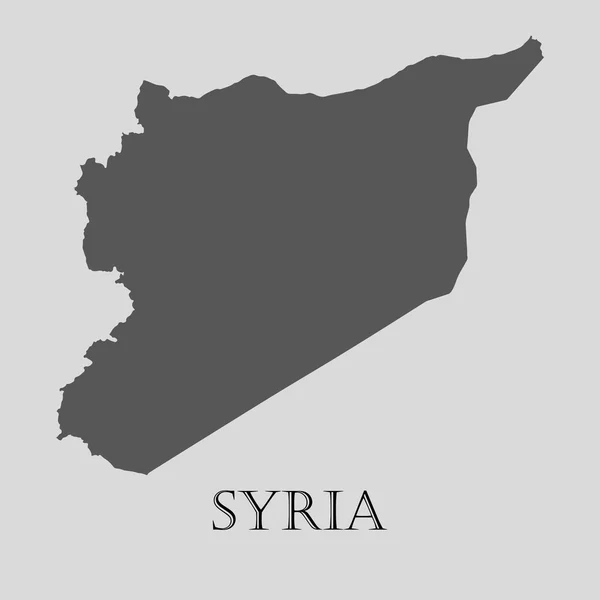 Mapa cinzento da Síria - ilustração vetorial —  Vetores de Stock