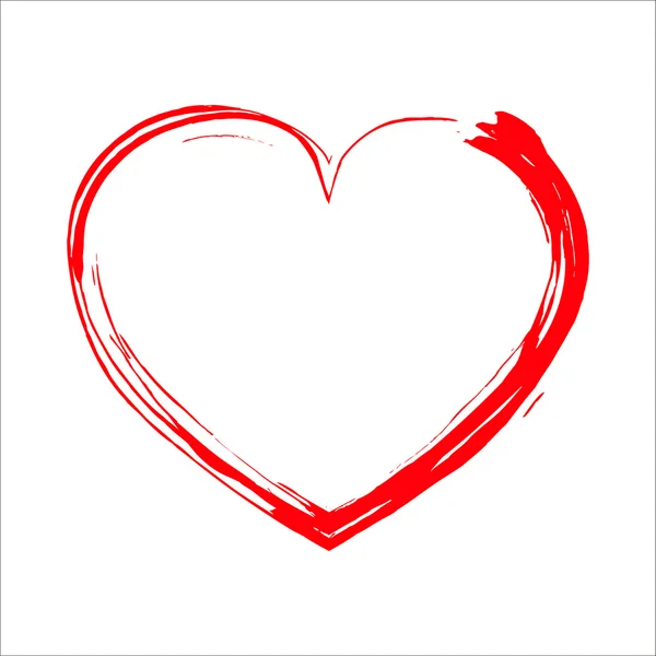Icône coeur rouge. illustration vectorielle. — Image vectorielle