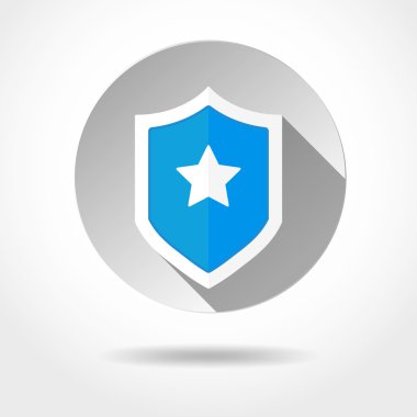 Kalkan simgesi. vektör illüstrasyonu.