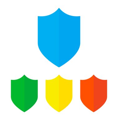 Kalkan simgesi. vektör illüstrasyonu.