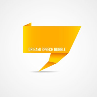 Origami konuşma balonu. Vektör çizim.