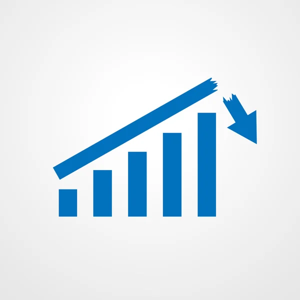 Icono de gráfico de barras en crecimiento. Ilustración vectorial. — Vector de stock