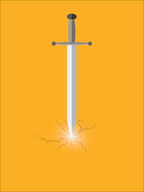 Kılıç simgesi. vektör illüstrasyonu.