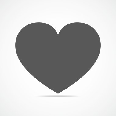 siyah kalp simgesi. vektör çizim.