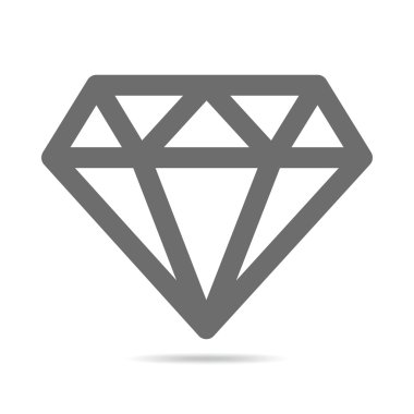 Elmas ikonu. vektör illüstrasyonu.