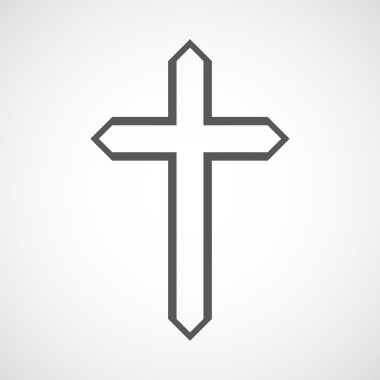 Siyah Hıristiyan çapraz simgesi. Vektör çizim.